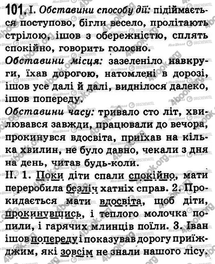 ГДЗ Українська мова 8 клас сторінка 101